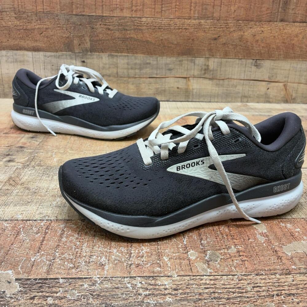 Brooks Ghost Shoes Womens Size 9.5 41 Black Mesh Running Comfort Low Top Sneaker